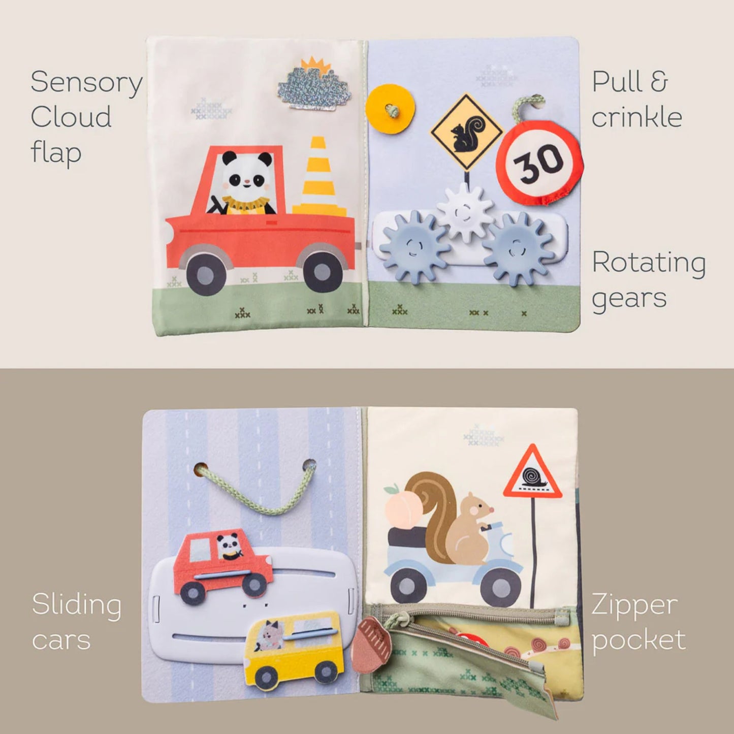 Taf Toys Quiet Ride Time Busy Book - Infantino