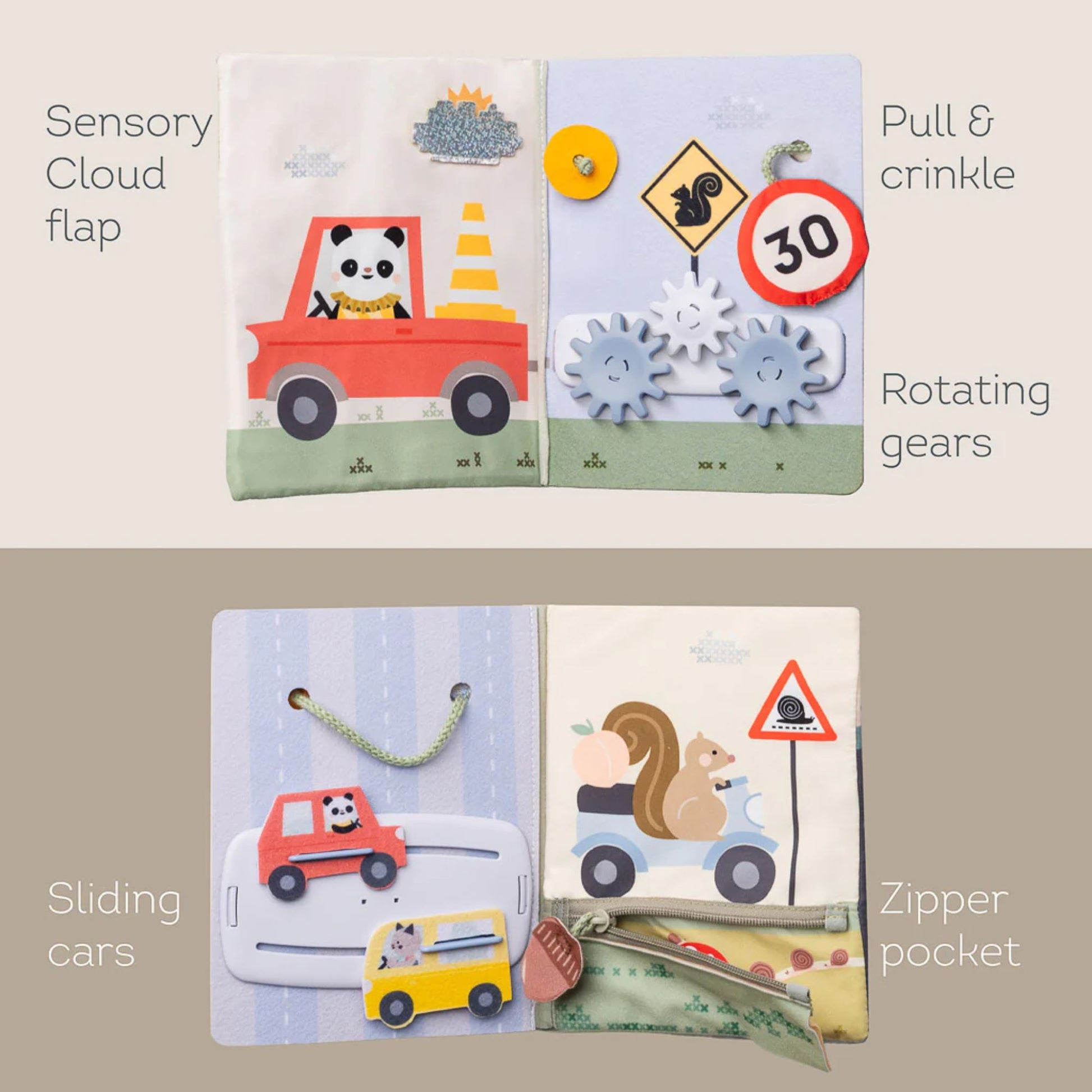 Taf Toys Quiet Ride Time Busy Book - Infantino