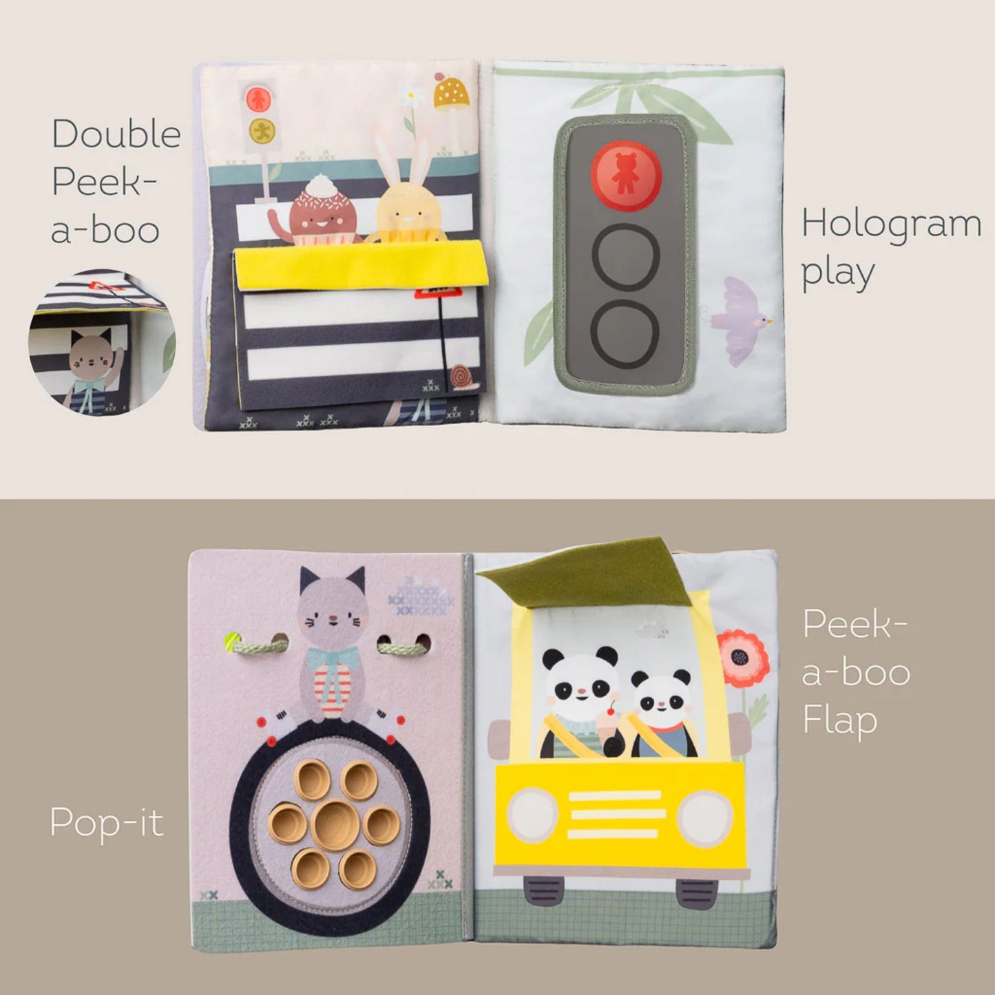 Taf Toys Quiet Ride Time Busy Book - Infantino