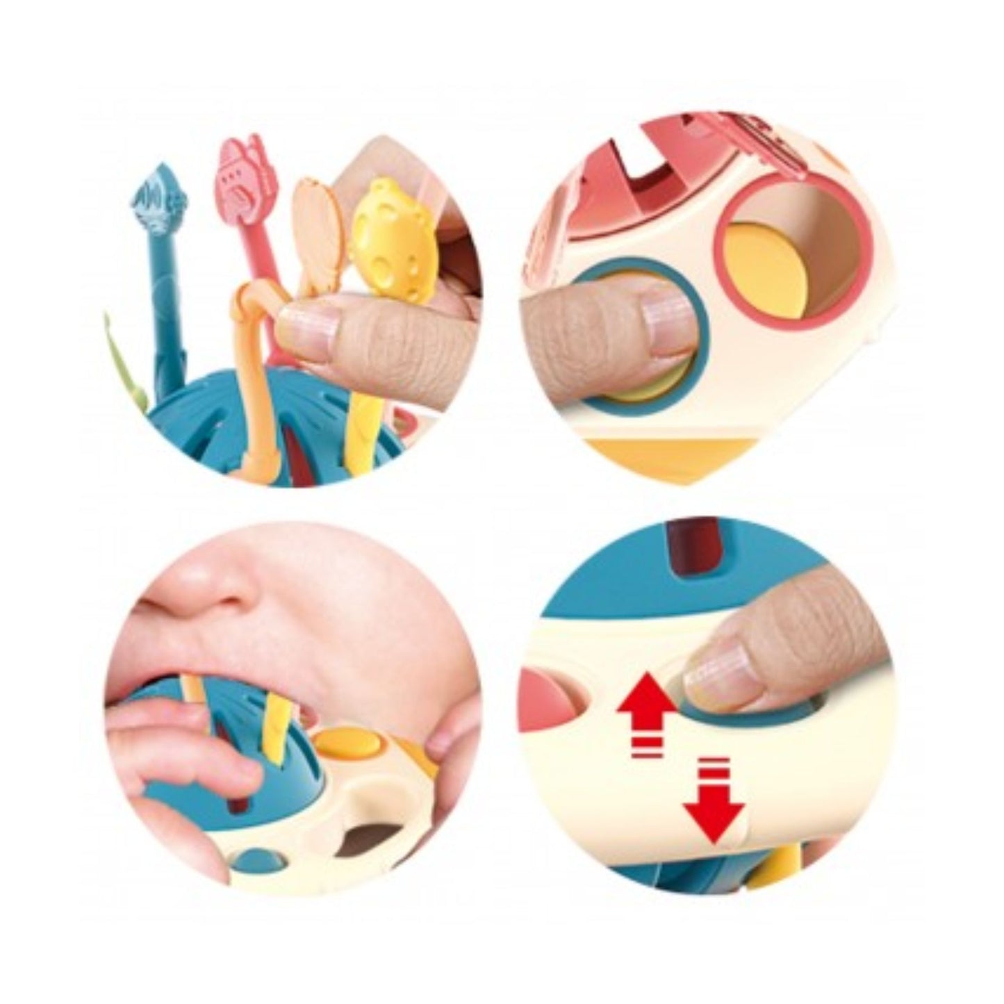 Maya & Friends Sensory UFO Pull String Toy (Assorted Colours)