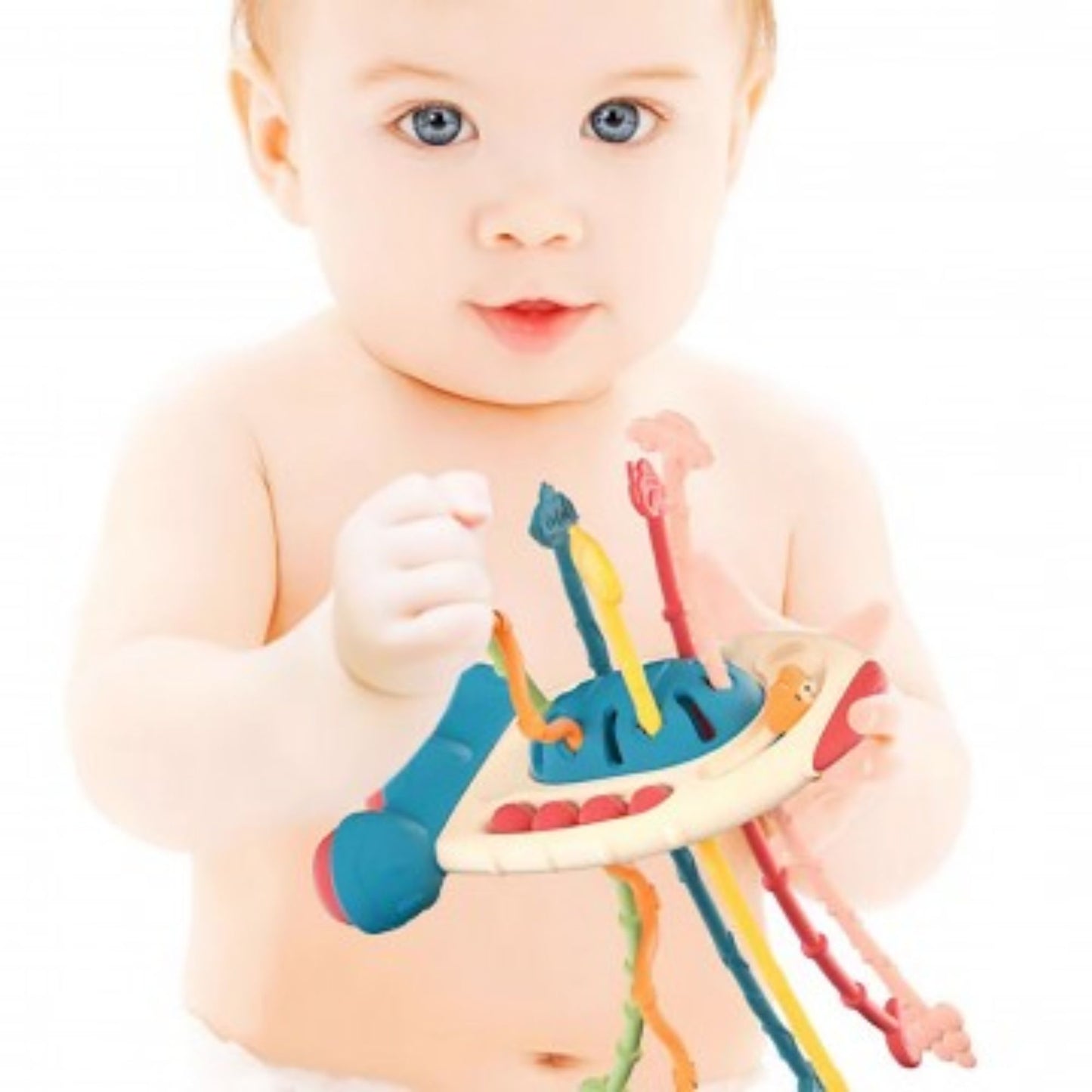Maya & Friends Sensory UFO Pull String Toy (Assorted Colours)