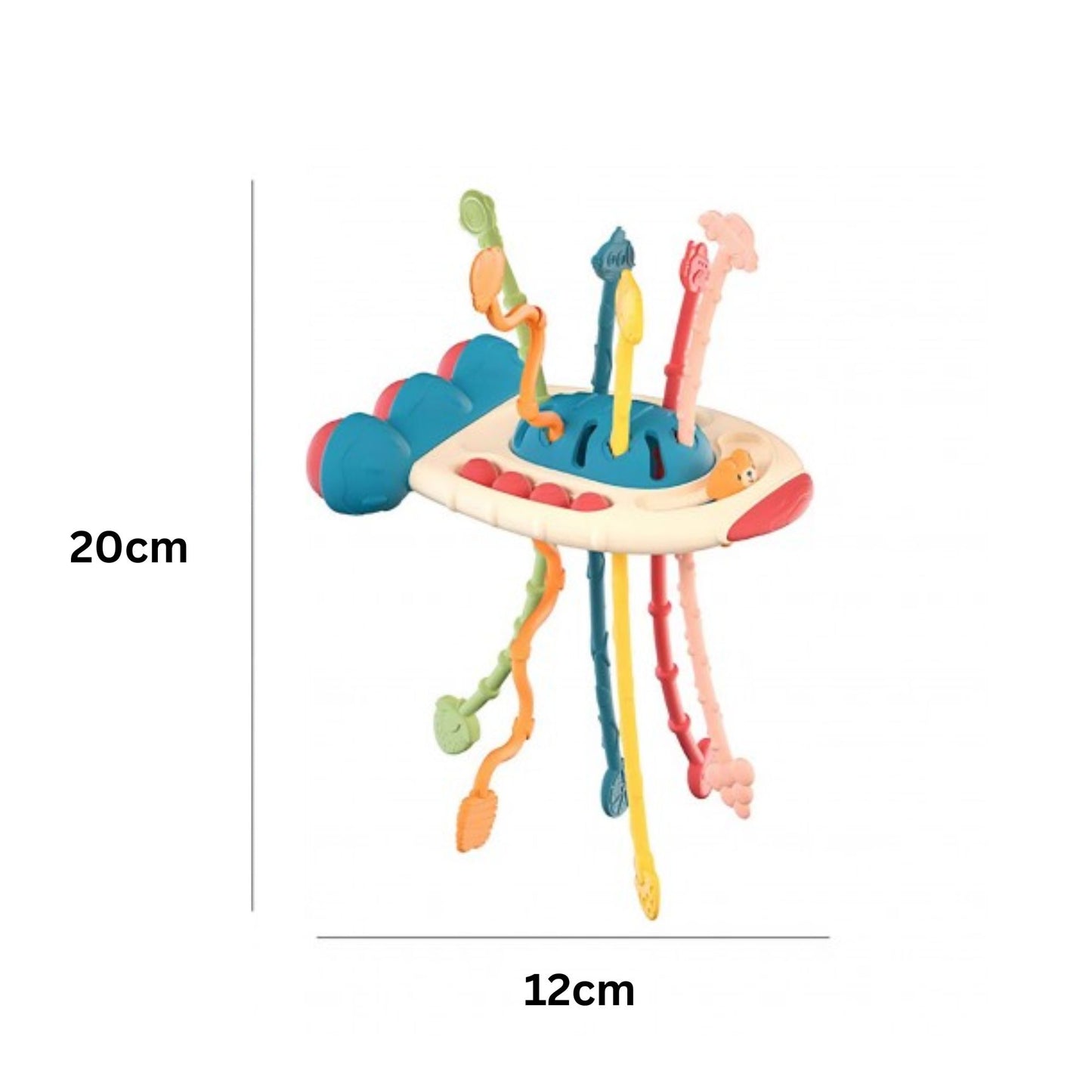 Maya & Friends Sensory UFO Pull String Toy (Assorted Colours)
