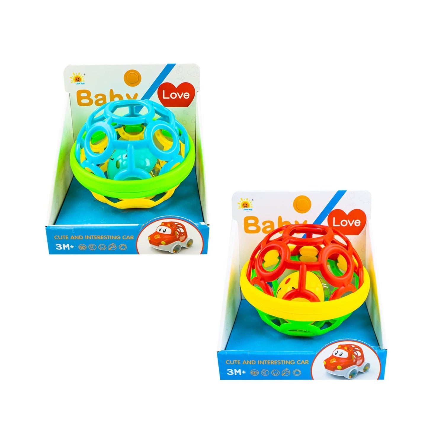 Maya & Friends Grip & Play Oball With Rattle (Assorted Colours)