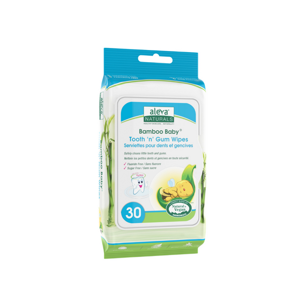 Aleva Naturals Bamboo Baby Tooth 'n' Gum Wipes (30ct)
