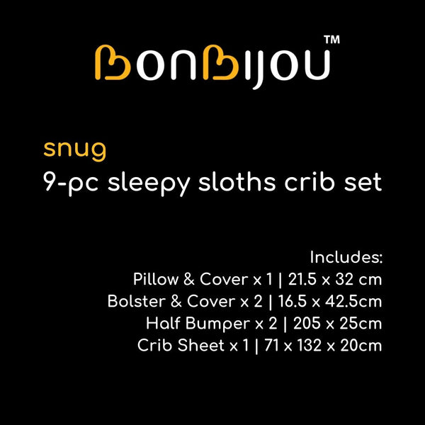 Bonbijou Snug 9pcs Bedding Set