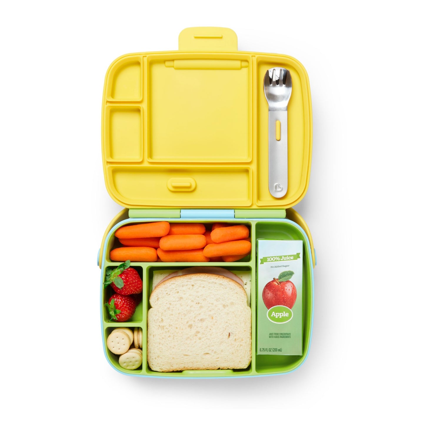 Munchkin Lunch ™ Bento Box with Stainless Steel Utensils