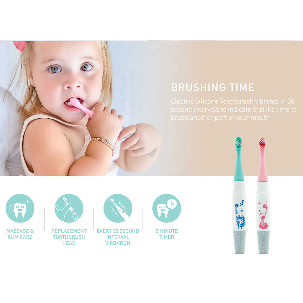 Marcus & Marcus Kids 2-Min Timer Sonic Silicone Electric Toothbrush