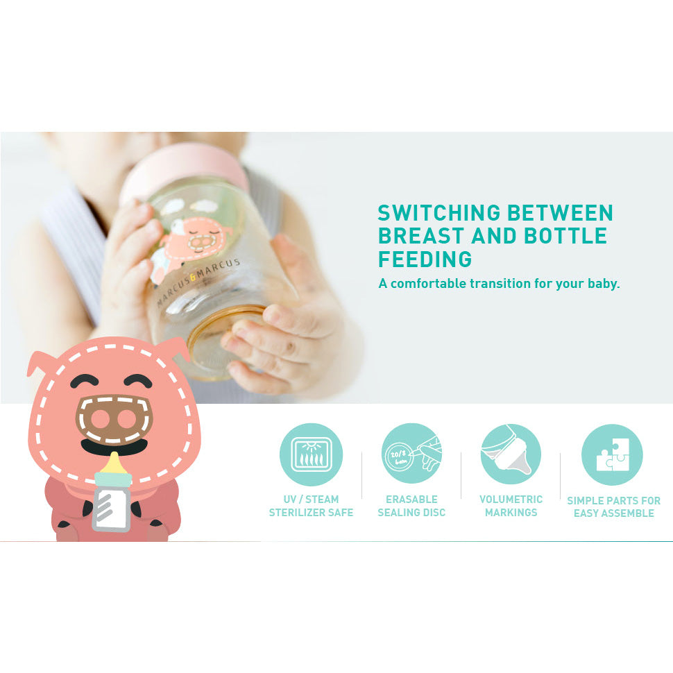 Marcus & Marcus PPSU Transition Feeding Bottle (180ml)