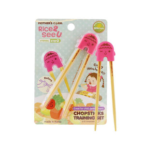 Mother's Corn Training Chopsticks - Pink | Little Baby.
