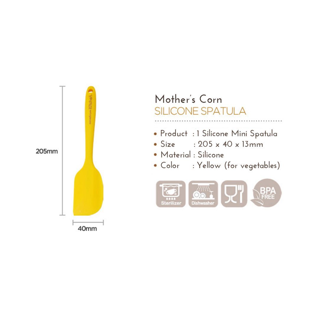 Mother's Corn Silicone Mini Spatula Yellow | Little Baby.
